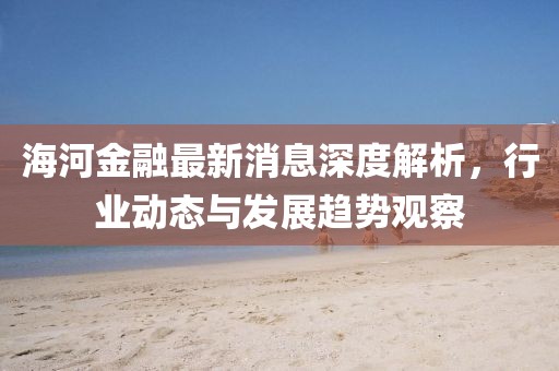 海河金融最新消息深度解析，行业动态与发展趋势观察