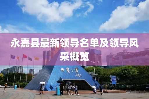 永嘉县最新领导名单及领导风采概览