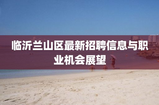临沂兰山区最新招聘信息与职业机会展望
