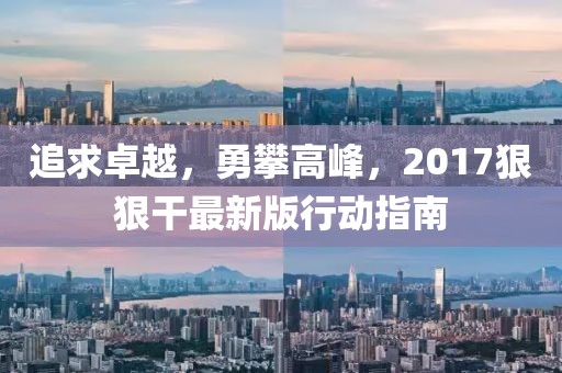 追求卓越，勇攀高峰，2017狠狠干最新版行动指南