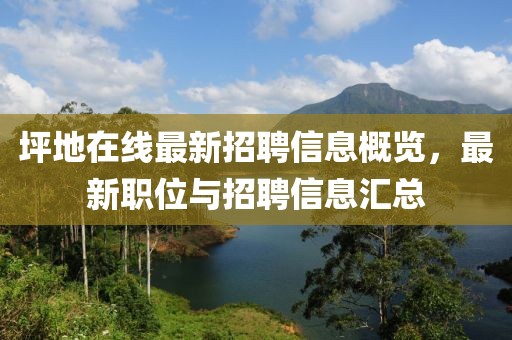 坪地在线最新招聘信息概览，最新职位与招聘信息汇总