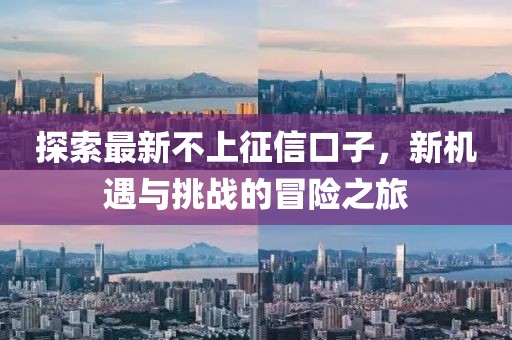 探索最新不上征信口子，新机遇与挑战的冒险之旅