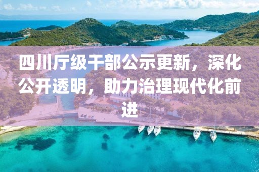 四川厅级干部公示更新，深化公开透明，助力治理现代化前进