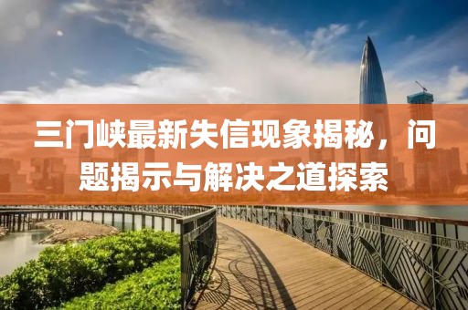 三门峡最新失信现象揭秘，问题揭示与解决之道探索