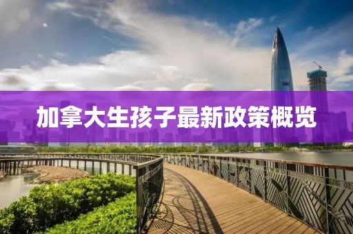 加拿大生孩子最新政策概览
