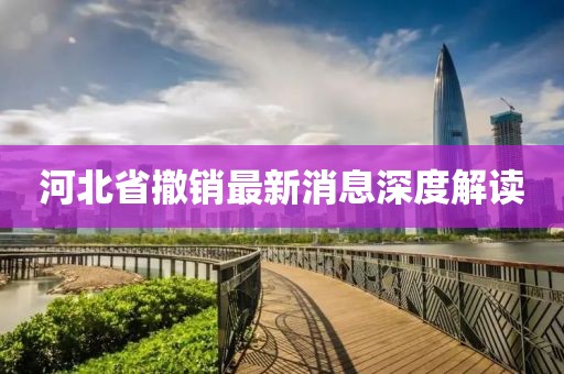 河北省撤销最新消息深度解读