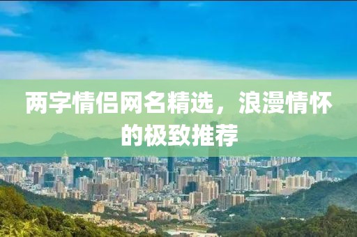 两字情侣网名精选，浪漫情怀的极致推荐