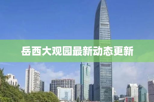 岳西大观园最新动态更新