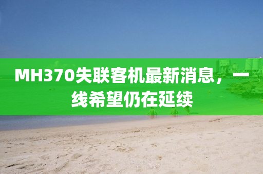 MH370失联客机最新消息，一线希望仍在延续
