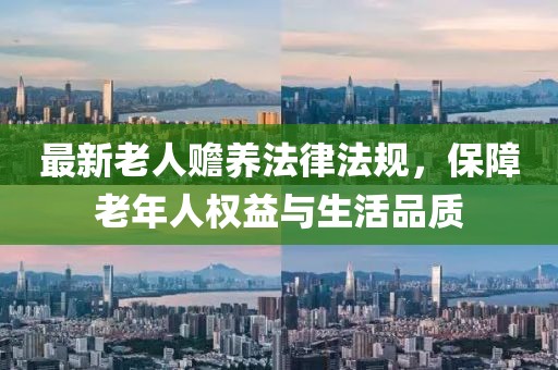 最新老人赡养法律法规，保障老年人权益与生活品质