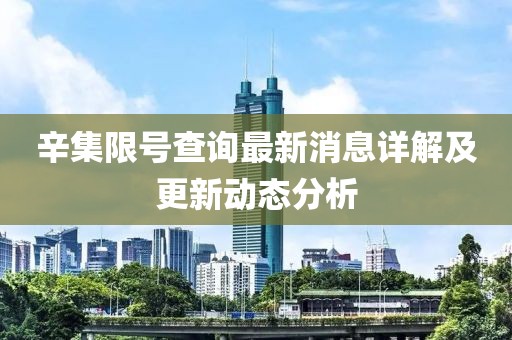 辛集限号查询最新消息详解及更新动态分析
