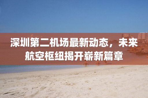 深圳第二机场最新动态，未来航空枢纽揭开崭新篇章