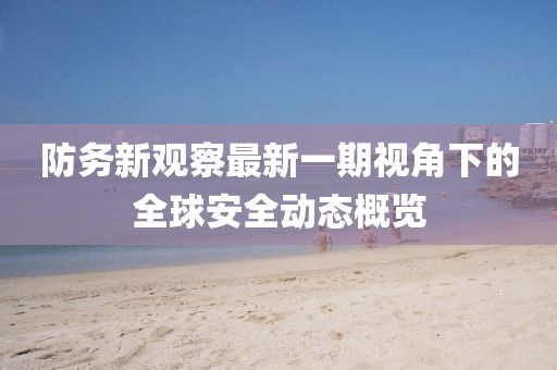 防务新观察最新一期视角下的全球安全动态概览