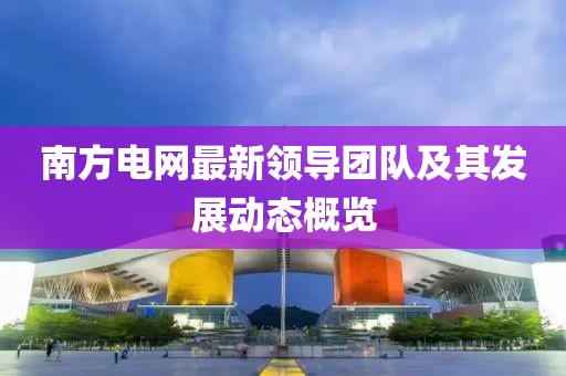 南方电网最新领导团队及其发展动态概览