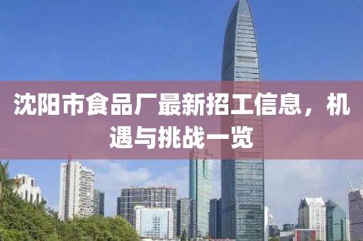 沈阳市食品厂最新招工信息，机遇与挑战一览