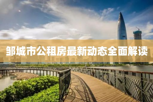 邹城市公租房最新动态全面解读