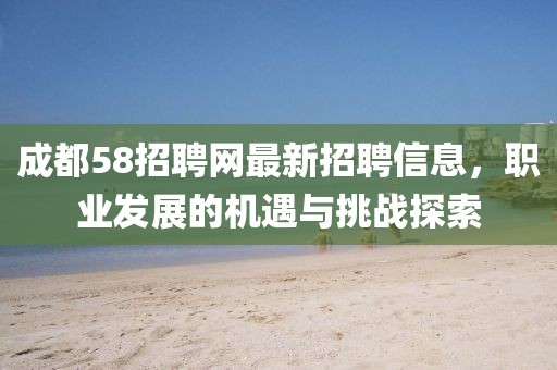 成都58招聘网最新招聘信息，职业发展的机遇与挑战探索