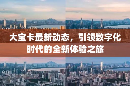 大宝卡最新动态，引领数字化时代的全新体验之旅
