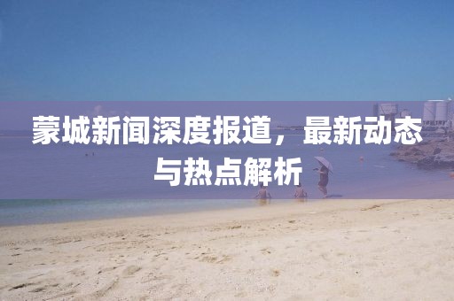 蒙城新闻深度报道，最新动态与热点解析