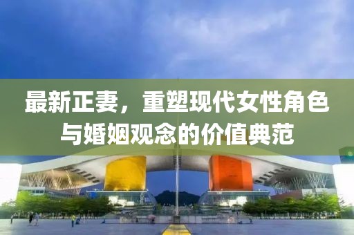 最新正妻，重塑现代女性角色与婚姻观念的价值典范