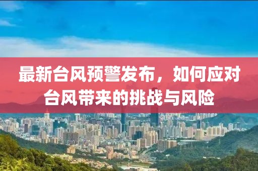 最新台风预警发布，如何应对台风带来的挑战与风险