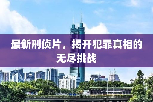 最新刑侦片，揭开犯罪真相的无尽挑战