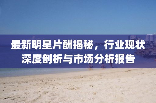 最新明星片酬揭秘，行业现状深度剖析与市场分析报告