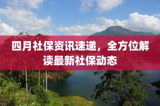 四月社保资讯速递，全方位解读最新社保动态