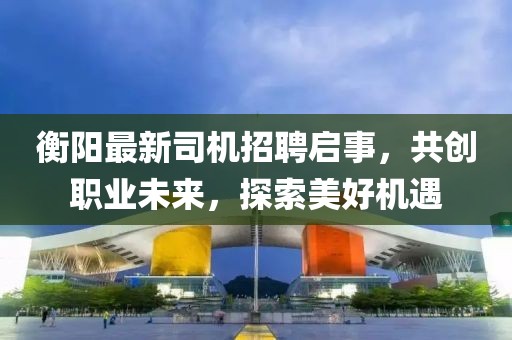 衡阳最新司机招聘启事，共创职业未来，探索美好机遇