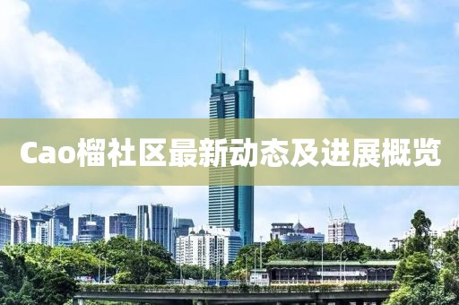 Cao榴社区最新动态及进展概览