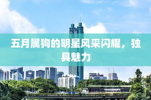 五月属狗的明星风采闪耀，独具魅力