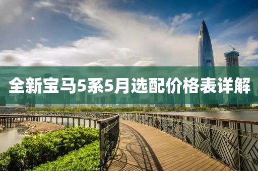 全新宝马5系5月选配价格表详解