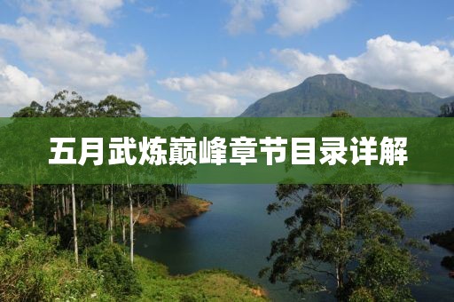 五月武炼巅峰章节目录详解