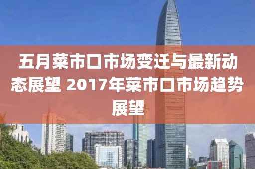 五月菜市口市场变迁与最新动态展望 2017年菜市口市场趋势展望