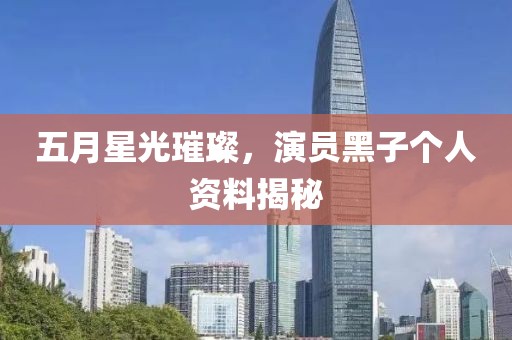 五月星光璀璨，演员黑子个人资料揭秘
