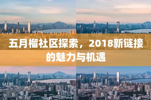 五月榴社区探索，2018新链接的魅力与机遇