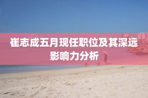 崔志成五月现任职位及其深远影响力分析