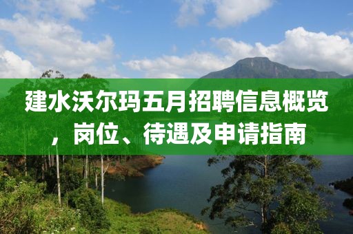 建水沃尔玛五月招聘信息概览，岗位、待遇及申请指南