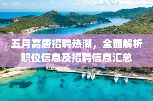 五月高唐招聘热潮，全面解析职位信息及招聘信息汇总