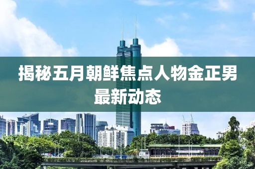 揭秘五月朝鲜焦点人物金正男最新动态