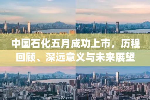 中国石化五月成功上市，历程回顾、深远意义与未来展望