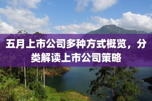 五月上市公司多种方式概览，分类解读上市公司策略