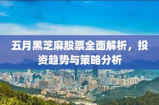 五月黑芝麻股票全面解析，投资趋势与策略分析