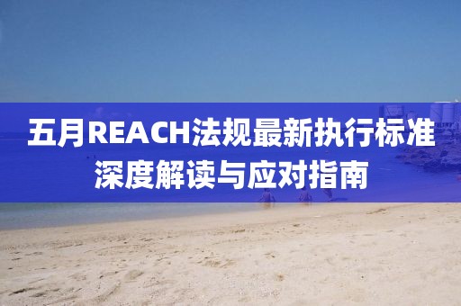 五月REACH法规最新执行标准深度解读与应对指南