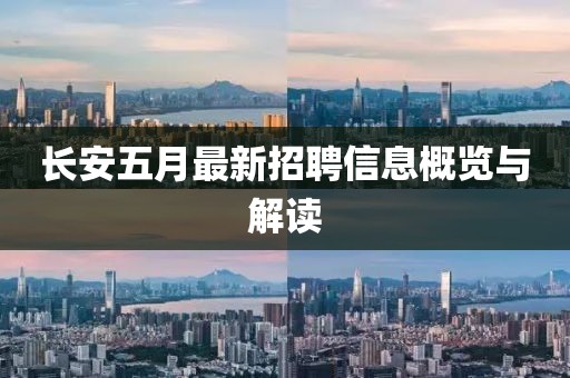 长安五月最新招聘信息概览与解读