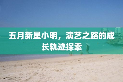 五月新星小明，演艺之路的成长轨迹探索