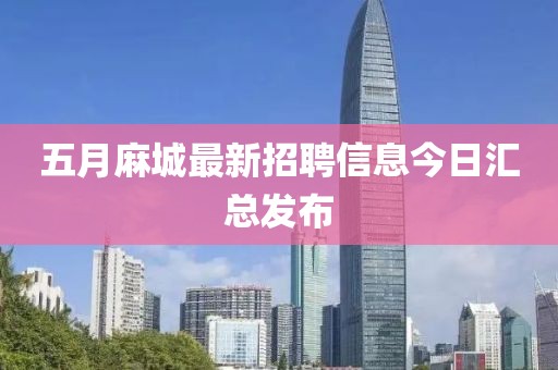 五月麻城最新招聘信息今日汇总发布