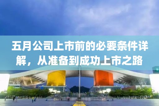 五月公司上市前的必要条件详解，从准备到成功上市之路