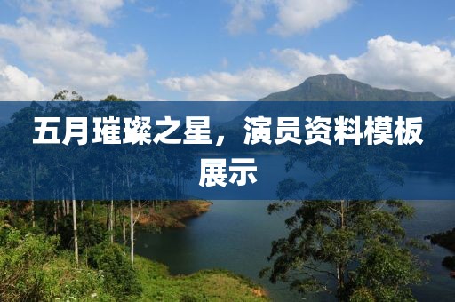 五月璀璨之星，演员资料模板展示