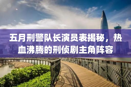 五月刑警队长演员表揭秘，热血沸腾的刑侦剧主角阵容